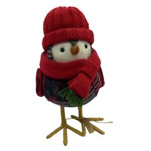 Target Spritz 2017 Featherly Friends BRIGGS‎ Fabric Bird Figurine 6.5" Winter